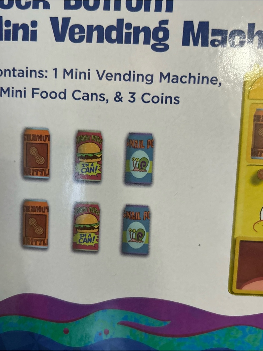SpongeBob SquarePants Rock Bottom Mini Vending Machine Set Toy RMS New - Picture 7 of 8